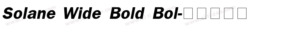 Solane Wide Bold Bol字体转换